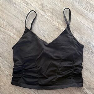 Free People Good Karma Ruched Crop Tank